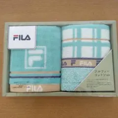 FILA タオルセット 2枚入り 約25×25cm