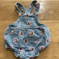 70 バースデイ　デニム　サロペット　ミッキー　ディズニー