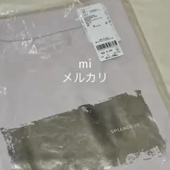 グローバルワーク リッチクリーンプリントT半袖 ペールピンク箔スクエア Lサイズ