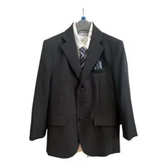 こども　ブレザー・シャツ・ネクタイ3点セット　男の子　黒　140 入学式　卒業式