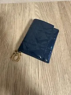 Christian Dior ネイビー 三つ折り財布