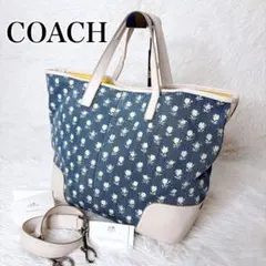 【希少】COACH 2WAY トートバッグ デニム 花柄 y2k Archiveのサムネイル
