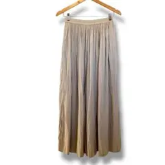 UNIQLO フレアスカート Mサイズ　ベージュ　レディース　ユニクロ　ロング丈