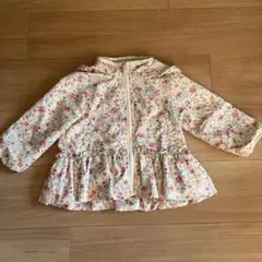 petit main ペプラムウィンブレ 90cm オレンジ　プティマイン