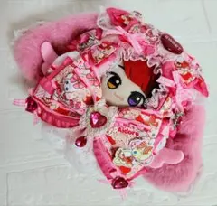 ちびぐるみ尺寸娃娃服・粉色垂耳兔最後・連身衣