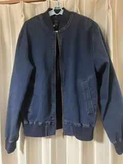 ダークブルー ジップアップ デニムジャケット