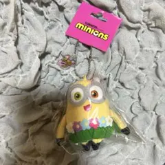 タグ付きミニオン　フラダンス　ぬいぐるみマスコット