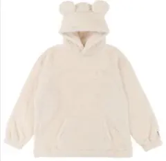 ディズニーリゾート　耳付き パーカー 白 もこもこ　S