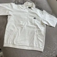 adidas ハーフジップ プルオーバー ホワイト XOサイズのサムネイル