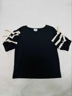 LANVIN en Bleu 半袖　Tシャツ　リボン　黒　M