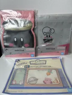 3点セット カービィ 一番くじ Fジッパーバッグ×2 Hチケット風 メモ×1