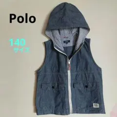 キッズ夏春パーカー付きベスト〈Polo〉140