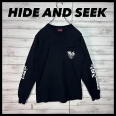 HIDE AND SEEK ロングスリーブTシャツ ロンT　　ブラックのサムネイル