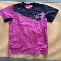 ASICS ウォームアップウェア ピンク/黒