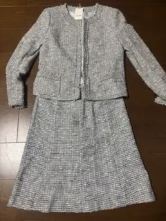 COMME CA ISM グレー系 スカートセットアップ L