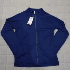 新品未使用　ラッシュガード　140　長袖　ジップアップ　ネイビー　スクール水着