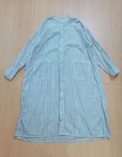 美品 イチアンティークス 7分袖リネンストライプシャツ Aライン | Mercari