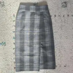 journal standard relume グレー系チェックタイトスカート