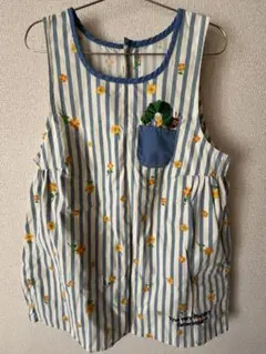 はらぺこあおむしエプロン 胸ポケット＆両サイドポケット有