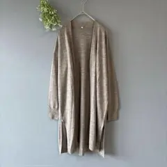 無印良品［S］上品ナチュラル◎シルク混◎なめらか◎サイドスリットカーディガン