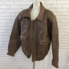 ★2.19 h80 レザージャケット 本革 L 羊革 ダメージ