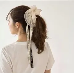 SNIDEL×Chacott コラボシュシュ ロゴ リボン