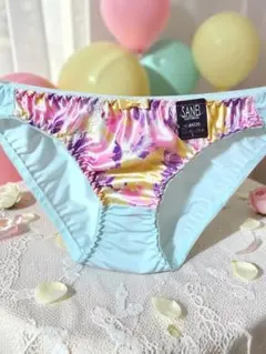 ☆タンス整理品 SANEI 花柄グラデーションサテン光沢パンテイ♪ L