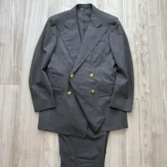 【希少】ポロバイラルフローレン メンズスーツ グレー 金ボタン S ダブル