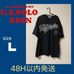 ユーエスポロアッスン メンズ 半袖Tシャツ L ブラック