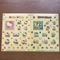 ハローキティとけろけろけろっぴのシールセット