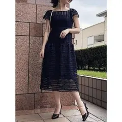 マーキュリーデュオ　レース切替ローフレアドレス