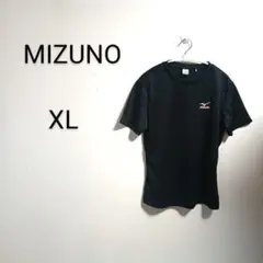 S397 ミズノMIZUNO XLサイズ ブラック 半袖Tシャツ ロゴのサムネイル