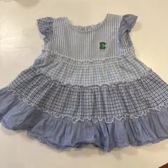 ベビー ワンピース 95サイズ ストライプ チェック柄のサムネイル