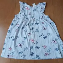 蝶柄フリルワンピース 80センチ　90センチ