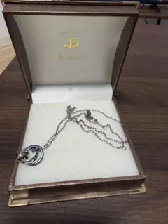 BLESS ネックレス ダブルリング 실버 컬러