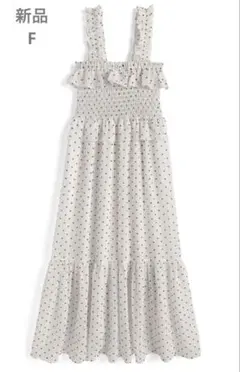 ドット柄シフォンキャミソールワンピース　F