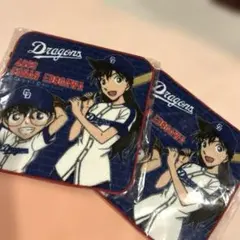 新品 中日ドラゴンズ 名探偵コナン コラボ ハンドタオル 2枚