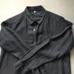 無印良品　婦人濃紺リネンシャツ
