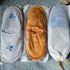 ミッキーマウス スリッパ オレンジ　3個セット