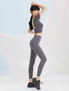 Yomoment ヨガパンツ ハイウエスト サイドリボンデザインのサムネイル