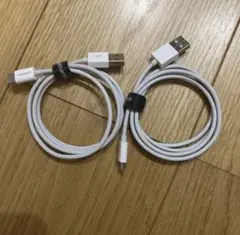USBケーブル 2本セット ホワイト