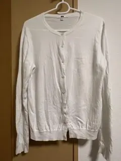 UNIQLO UVカットクルーネックカーディガン　オフホワイト