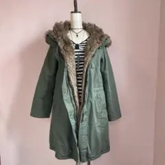 ファー付きモッズコート　フェアリーグランジ　y2k 00s' 平成ギャル