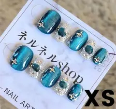 2875:鮮やかなブルーマグネットとシルバーミラーとストーン☆XSサイズのサムネイル