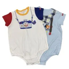 【ミキハウス ホットビスケッツ】ロンパース 2枚セット