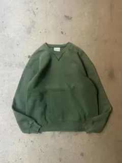 90s USA製 L.L.Bean RUSSELL 前V スウェット グリーン