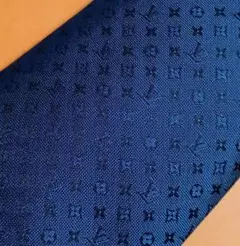 【未使用級】現行！ルイヴィトン　クラヴァット　ネクタイ　モノグラム　デニム 中古】 ルイ・ヴィトン LOUIS VUITTON ネクタイ クラヴァット