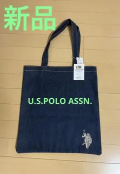 【新品】U.S.POLOASSN    デニム  トートバッグ 
　ネイビー