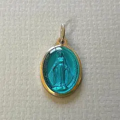 奇跡のメダイ（パリ）　ターコイズブルー　ネックレストップ　正規品