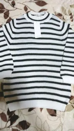 ミニハイネックセーター  ボーダー